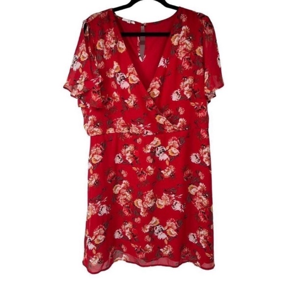 Maurices Red Floral Dress - Picture 1 of 5